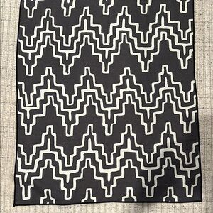 Black and White Geometric Beach Towel